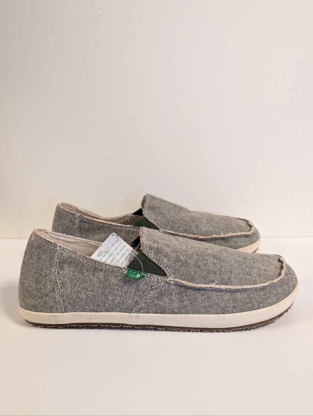 Sanuk Rounder Hobo TX Slip On Shoes Gray Canvas Casual Comfort Men’s 10 - Picture 13 of 13